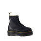 Black Leather Lace-Up Boots