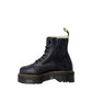 Black Leather Lace-Up Boots