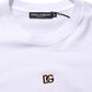 White Metal DG Logo Cotton Short Sleeves T-shirt