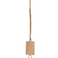 Beige Leather Logo Embossed Lanyard Card Holder Wallet