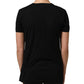 Black Wool Crew Neck Short Sleeves Men T-shirt