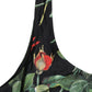 Black Floral Print One Piece Swimsuit Swimwear