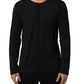 Dark Blue Cotton Round Neck Pullover Sweater