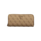 Beige Polyurethane Women Wallet