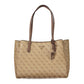 Beige Polyurethane Women's Bag