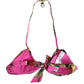Fuchsia Pink Fig Print Beachwear Bikini Top