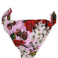 Pink Floral Tie Sides Beachwear Bikini Bottom