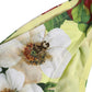 Yellow Floral Print Nylon Beachwear Bikini Bottom