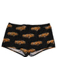 Black Car Print Swim Trunk Beachwear Swimwear