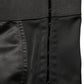 Black Nylon HighWaist Elastic Waistband Shorts