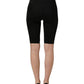 Black Nylon HighWaist Elastic Waistband Shorts