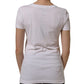 White Graphic Print Cotton Crew Neck T-shirt