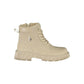 Beige Polyester Ankle Boots
