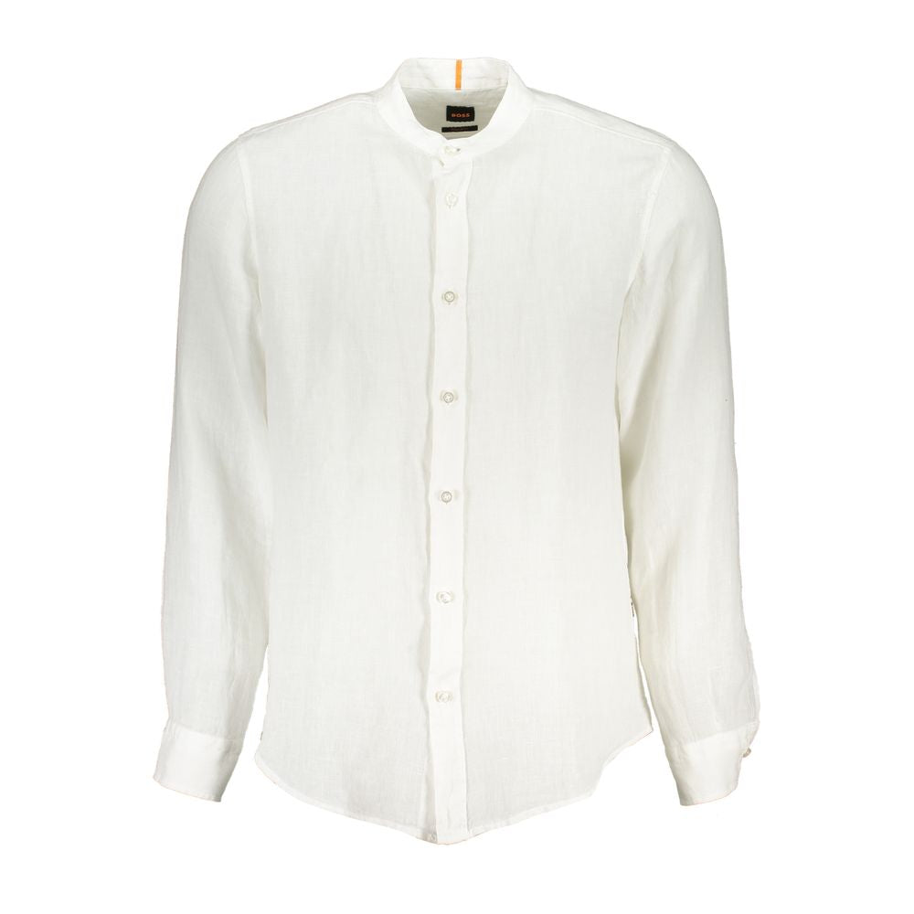 White Linen Men's Shirt