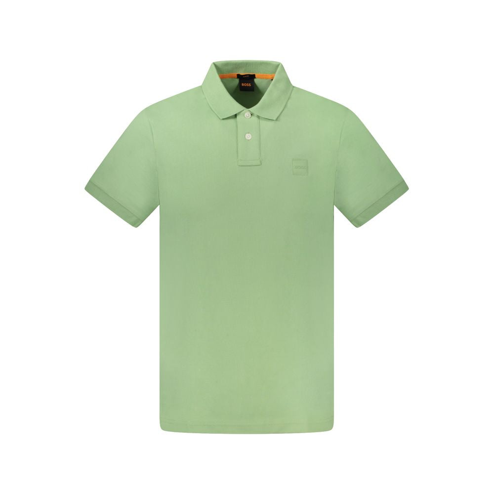 Green Cotton Men's Polo