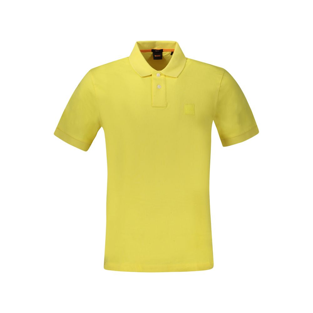Yellow Cotton Men's Polo Shirt