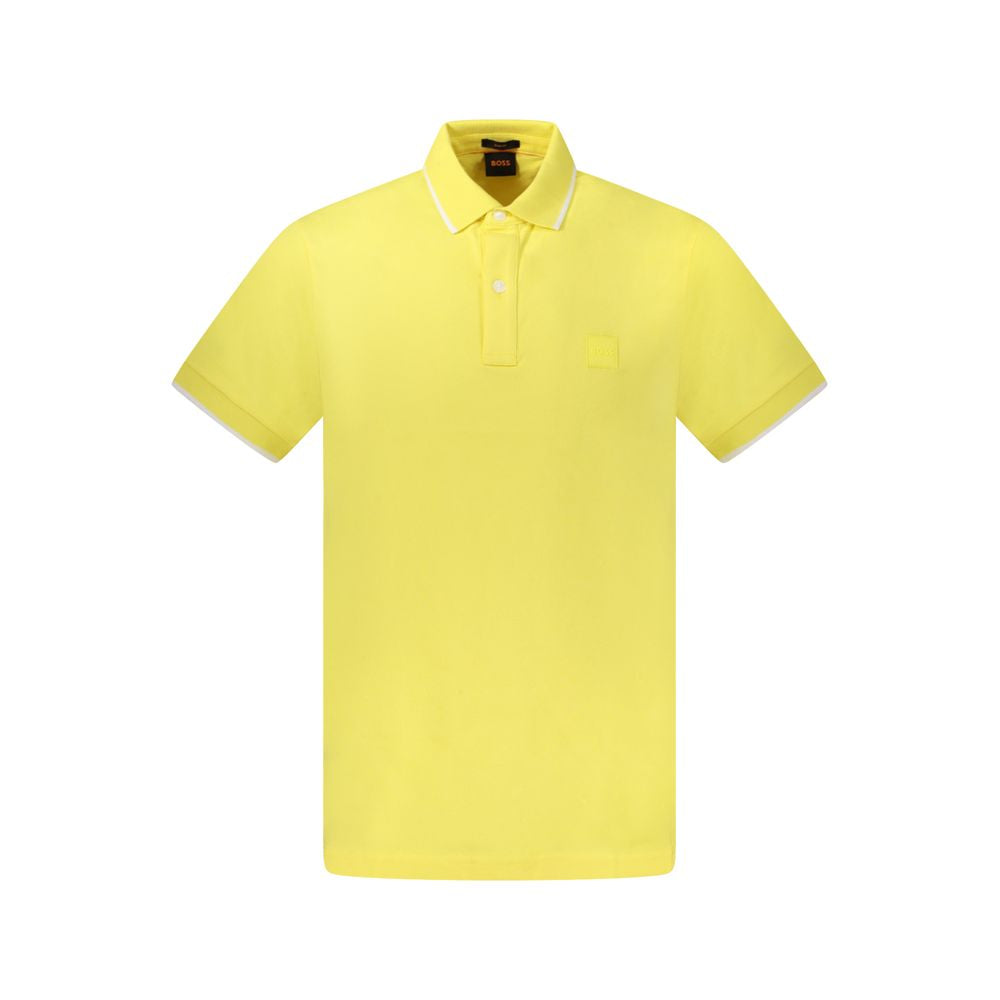 Yellow Cotton Men's Polo