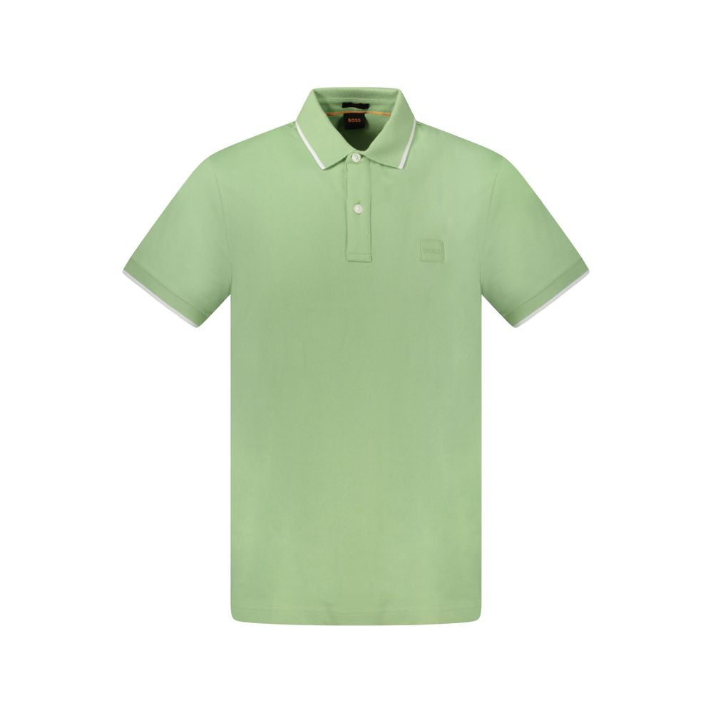 Green Cotton Men's Polo