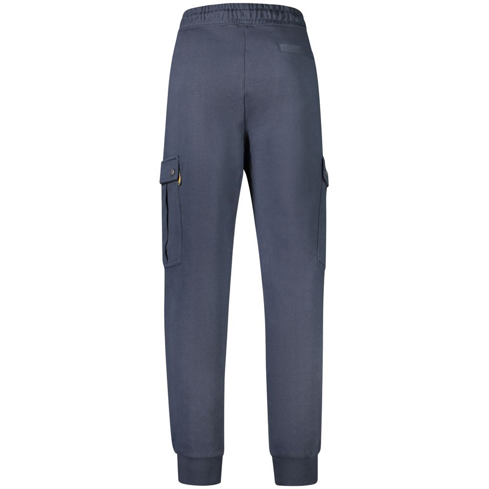 Blue Cotton Men's Trouser