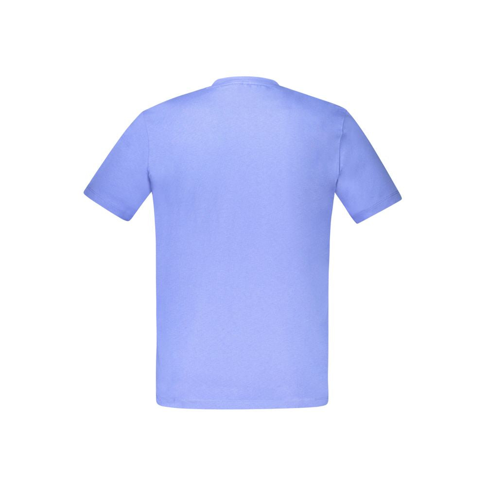 Blue Cotton Men's T-Shirt