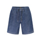 Blue Cotton Bermuda Shorts