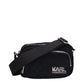 Black Fabric Crossbody Bag