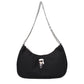 Black Fabric Shoulder Bag
