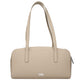 Beige Leather Shoulder Bag