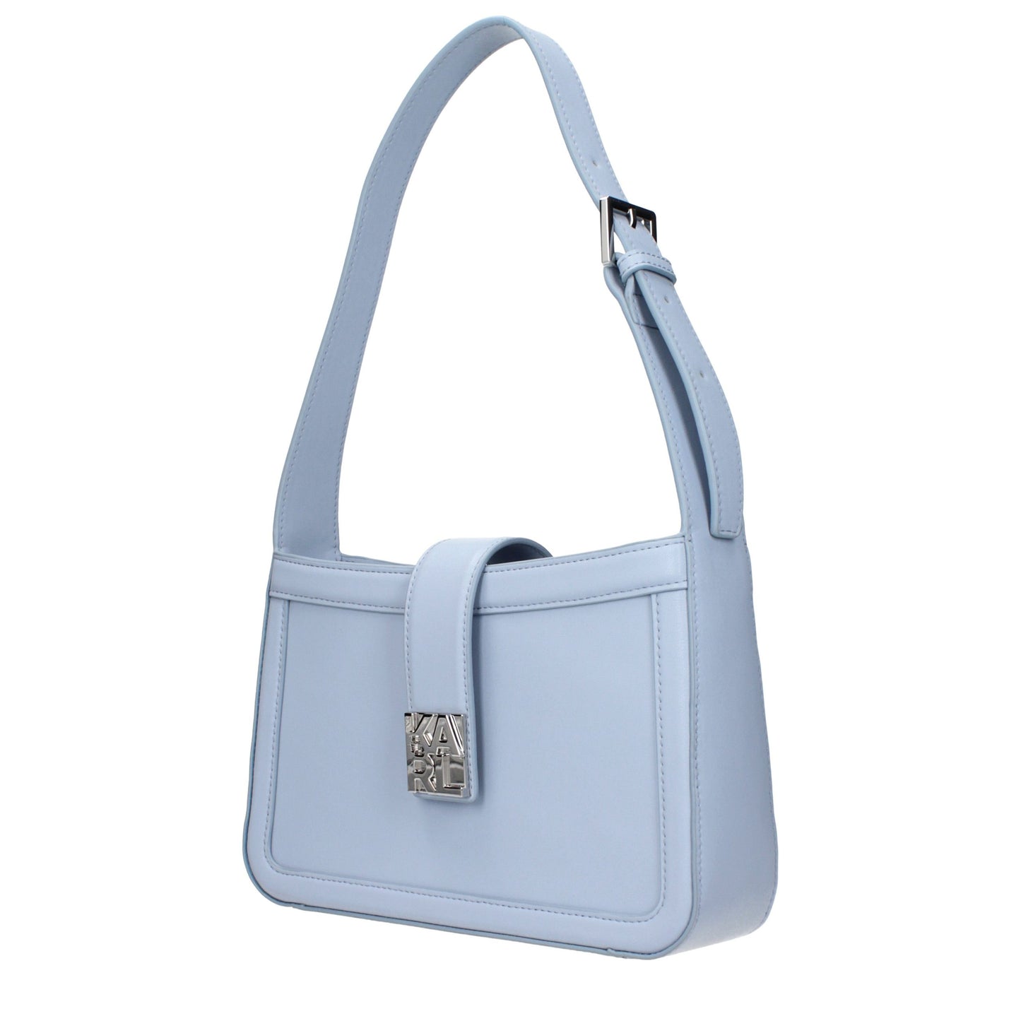 Light Blue Leather Shoulder Bag
