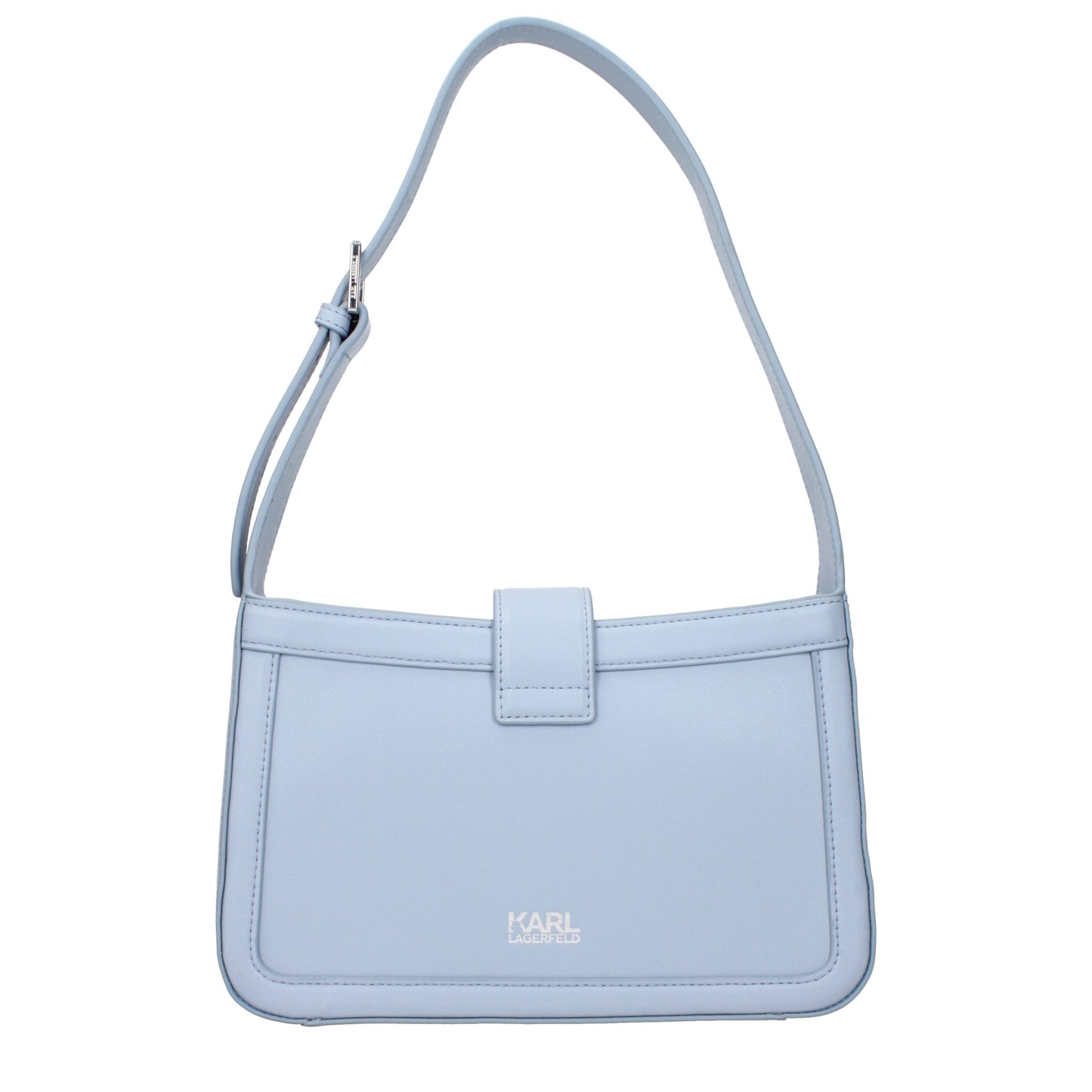 Light Blue Leather Shoulder Bag