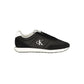 Black Polyester Athletic Sneakers
