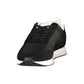 Black Polyester Athletic Sneakers