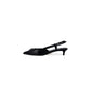 Black Polyester High Heel Pumps