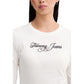 Cream Recycled Cotton Long Sleeve T-Shirt