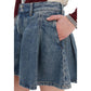Blue Recycled Cotton Mini Skirt