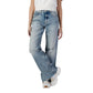 Light Blue Recycled Cotton Bootcut Jeans