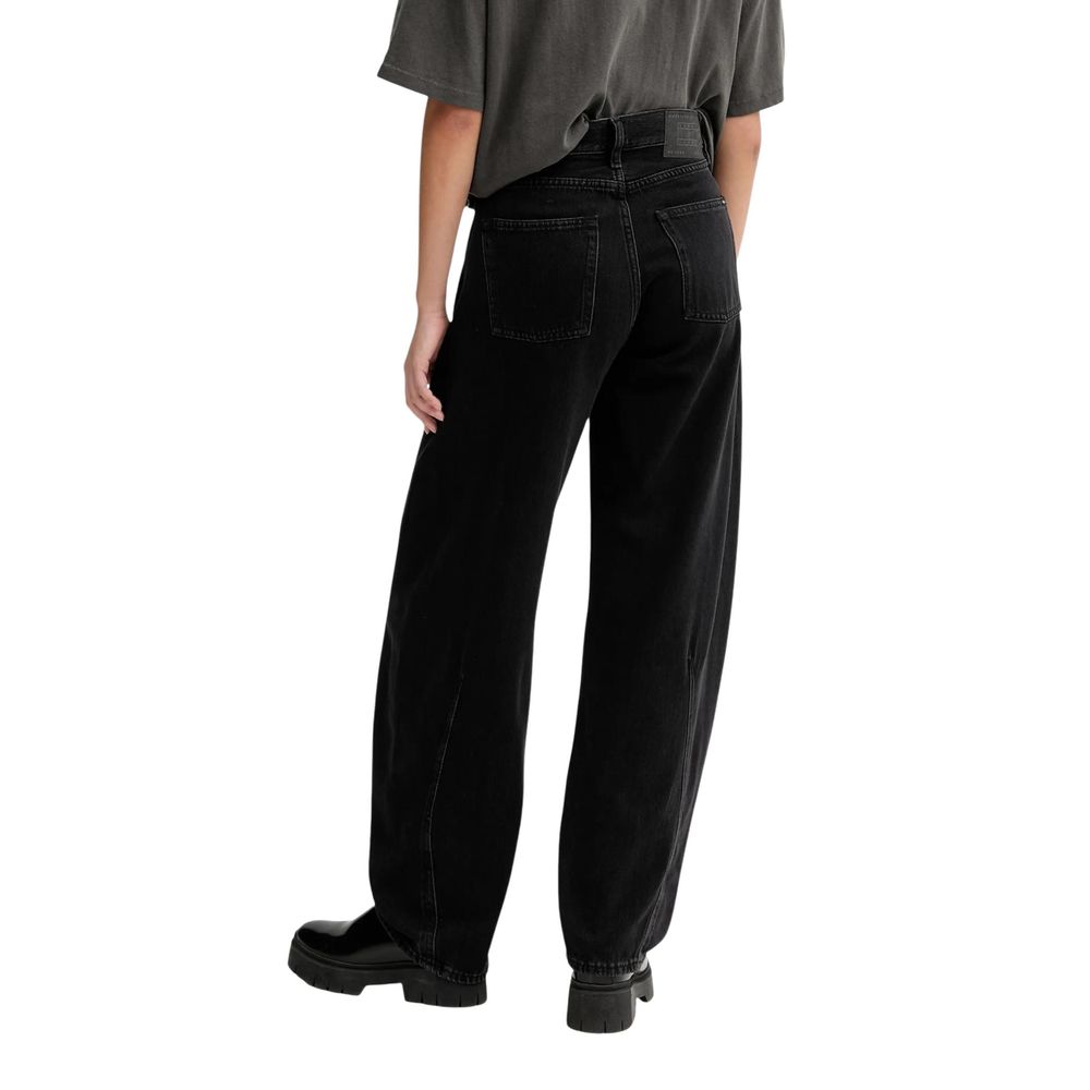 Black Recycled Cotton Bootcut Jeans