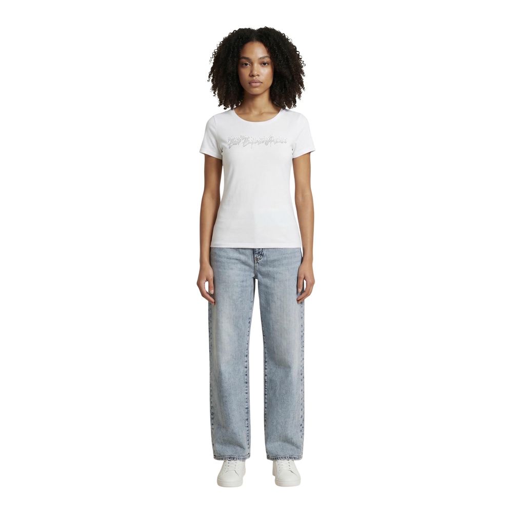 White Elastane T-Shirt