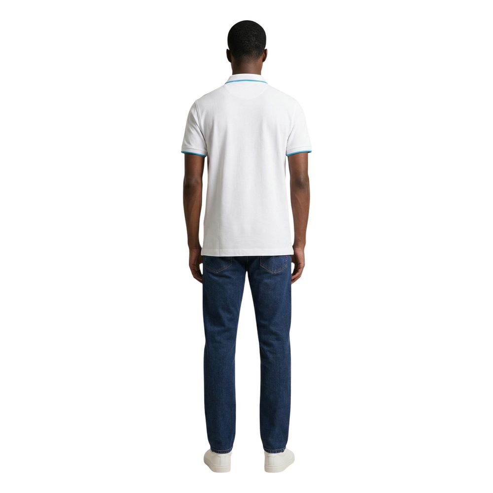 White Cotton Polo Shirt