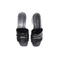 Black Polyethylene High Heel Pumps