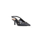 Black Synthetic High Heel Pumps
