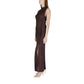 Brown Polyamide Long Dress