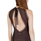 Brown Polyamide Long Dress
