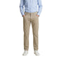 Beige Cotton Skinny Pants