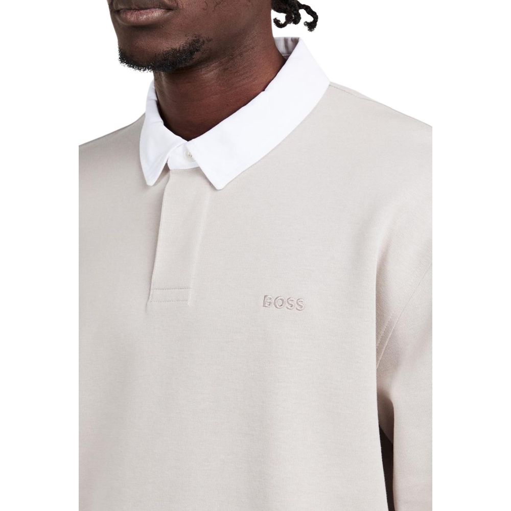 Gray Cotton Polo Shirt