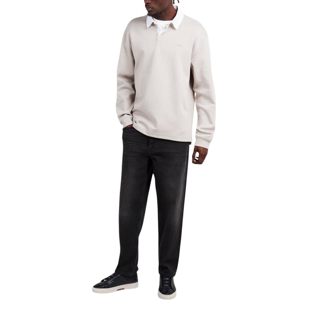 Gray Cotton Polo Shirt