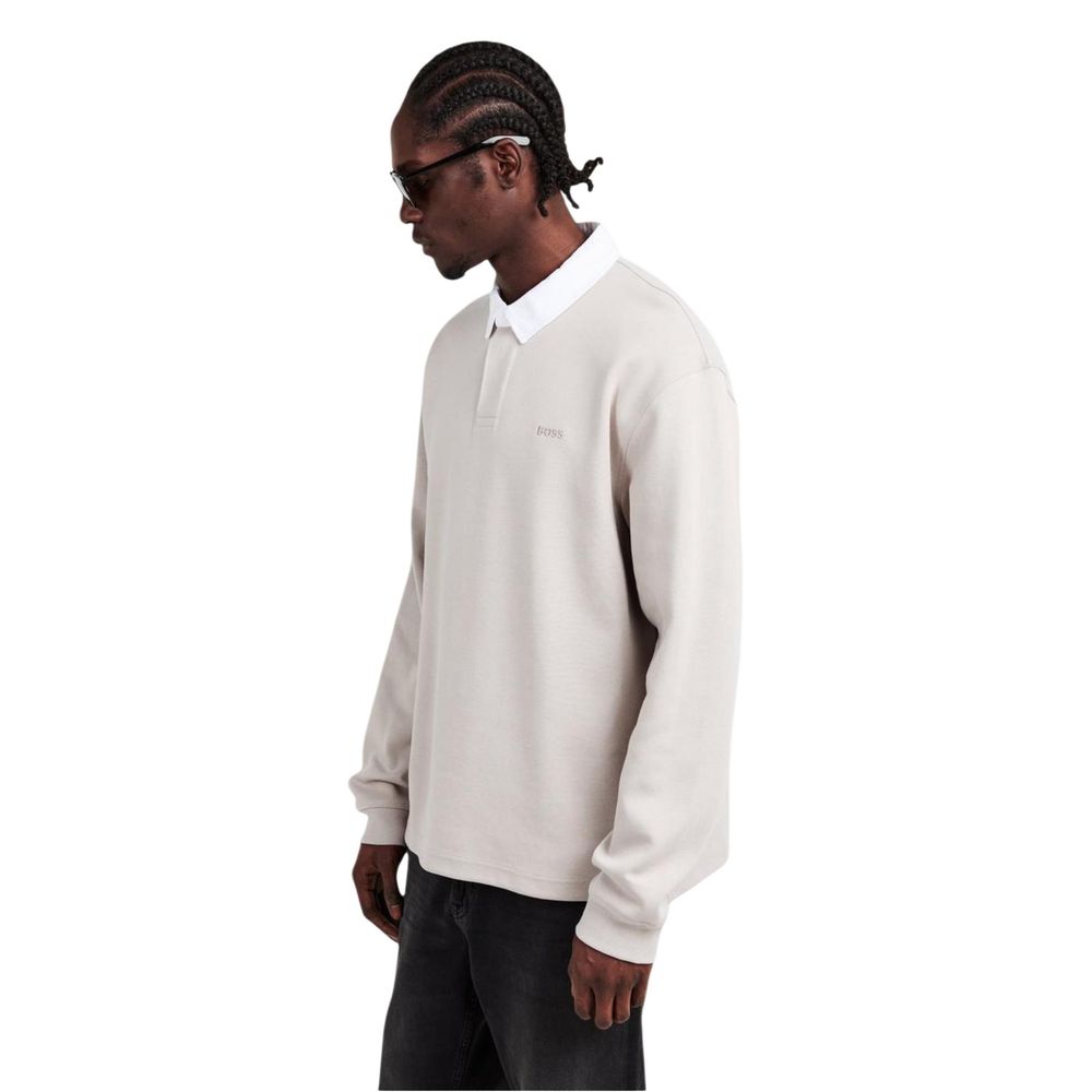 Gray Cotton Polo Shirt