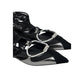 Black Leather Ballet Flats