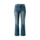 Blue Cotton Bootcut Jeans