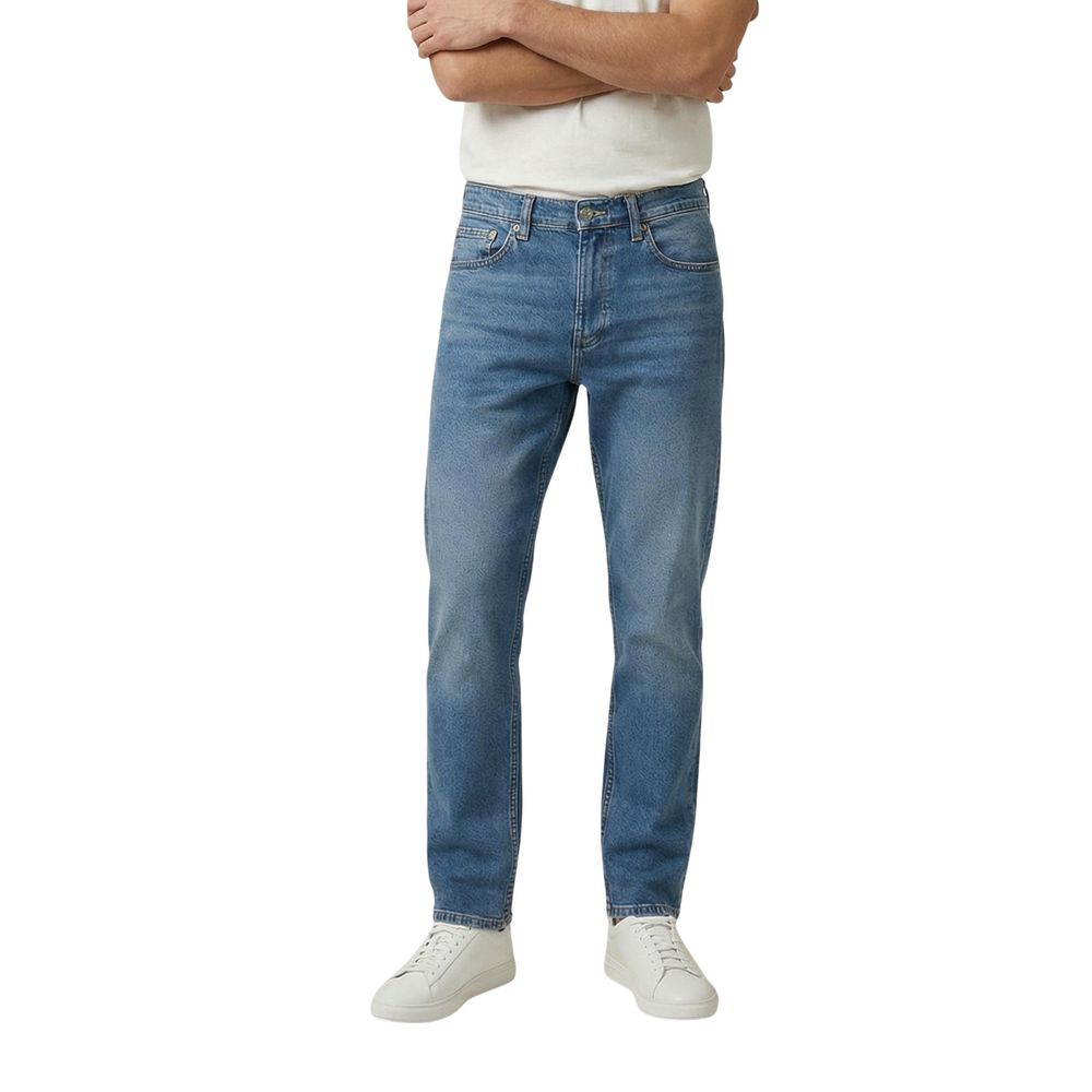 Blue Cotton Skinny Jeans
